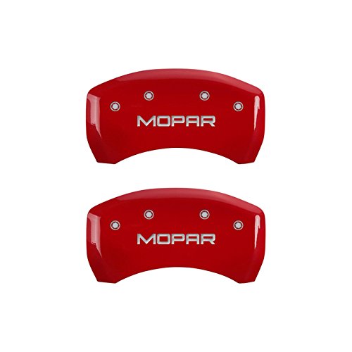Mgp Caliper Covers 32016Smoprd Red Brake Covers Fits 2011-2019 Chrysler 300 (Dual Piston Front Caliper) Engraved With Mopar (Front/Rear Covers; Set Of 4) #TOP1