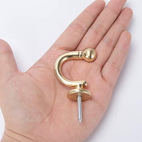 image for Round Head Curtain Hooks,Wall Mounted Tieback Tassel Holder,Window Dra