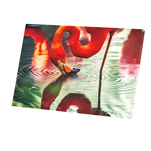 Toile imprimée flamand rouge grand format 90x60cm pour décoration murale moderne