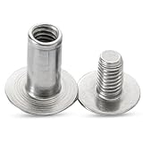 Long Chicago Rivet Binding Screws Nails Rivets Cross Head Button Rivets Round Flat Head Stud Screw for DIY...