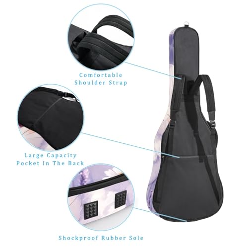 Sac de guitare lavande imperméable résistant anti-poussière