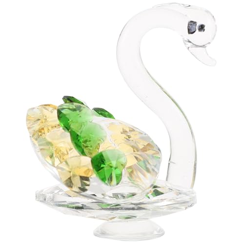 Toddmomy Figurine en Cristal de Cygne Blanc Surface Lisse, Décoration Artistique Unique pour Chambre et Maison, Ornement Créatif et Délicat