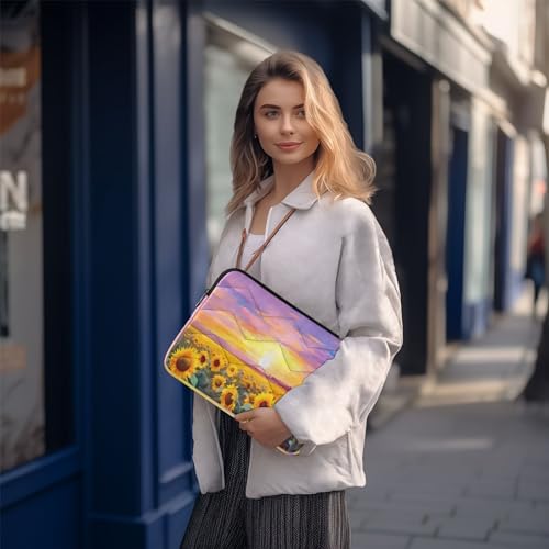Funda para portátil con pintura de girasoles rurales para laptops 13-14 pulgadas miniatura 7