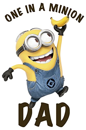 Camiseta masculina de beisebol Meu Malvado Favorito One in a Minion Dad, Branco/preto, XGG