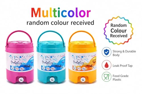 Image of 20 Litre Water Camper with Leak Proof Tap, Food Grade Plastic, Multicolor, for Home, Office & 20 Litre Water Camper, Water Storage Container, Plastic