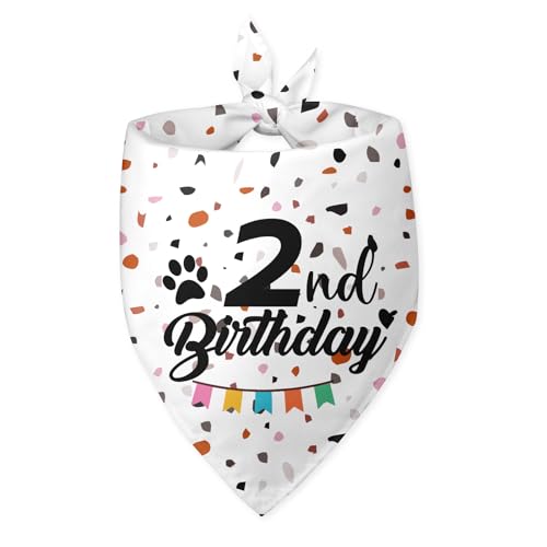 Bandana Dogs 2nd Birthday Puppy Pet Scarf Dog Photo Prop