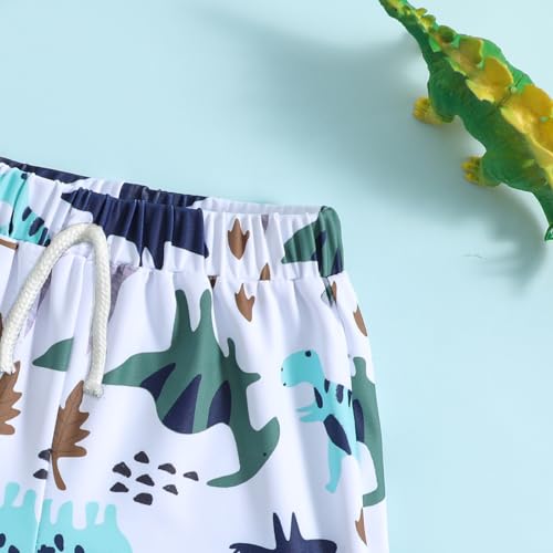 Image of Ohrwurm Baby Boy Swim Trunks Cartoon Print Elastic Waist Swimming Shorts Beach Board Bathing Suit Swimwear