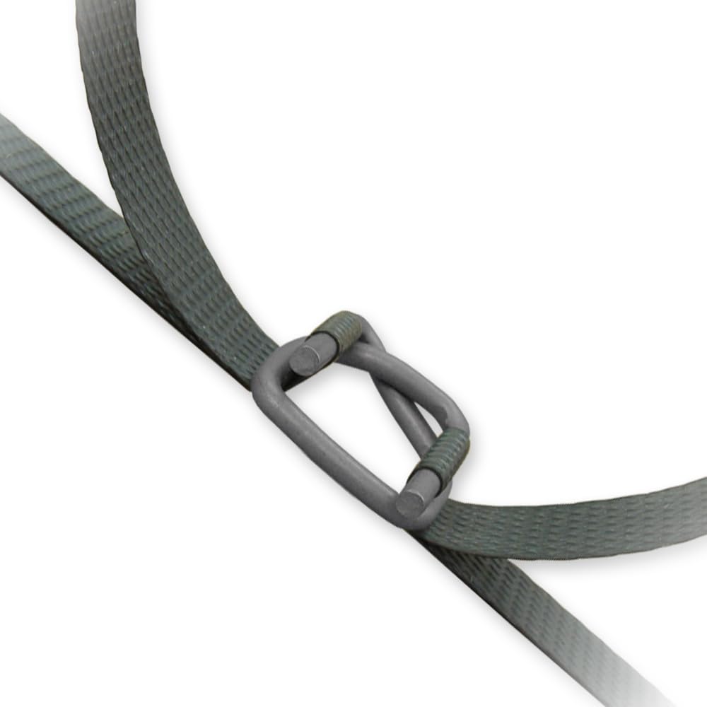 VEMATEC PP-Band Spenderkarton-Set 12 mm 1000 m Umreifungsband Reißfestigkeit 140 kg mit Bandspanner und 250 Verschlussklemmen