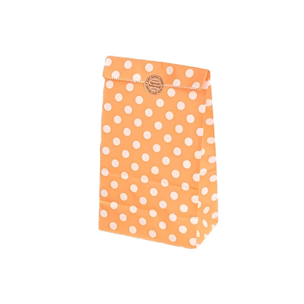 Torebki papierowe 13 x 8 x 24 cm, kolorowe kropki, torebki na prezenty z papieru, torebki na słodycze, torebki z papieru typu kraft, torebki dla dzieci, na urodziny, wesela, Boże Narodzenie