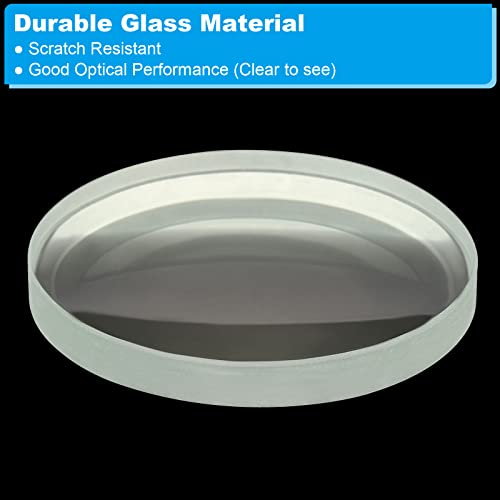 Image of PATIKIL 6 inch (150mm) Focal Length Double Concave Lens, 2 Pack 50mm Diameter 6mm Height Glass Optically Polished Round Edges Lens for Physics Experiment, Clear