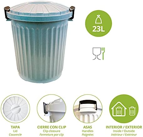 Denox Oscar Litter Bin, 23 l, Granite Colour