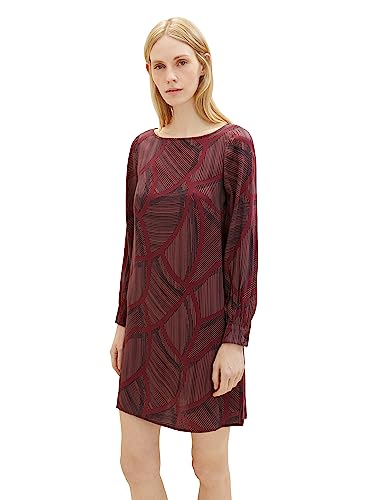 TOM TAILOR Damen Satin Kleid mit Muster