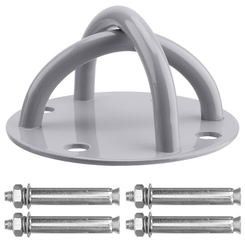 Anclaje de Techo - Soporte de Montaje en Pared o Techo para Correas de suspensión,Saco de boxeo, Anillos de Gimnasia, Columpios y Hamaca de Yoga, Banda de Resistencia, Cuerda de Batalla