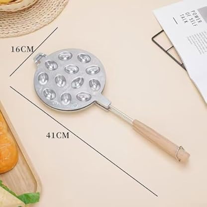 Zilimontt Mini-Waffeleisen, ovale Backform für Kuchen und Eierwaffeln, kompakte Größe, perfekt zum Backen zu Hause (Silber) – Bild 4