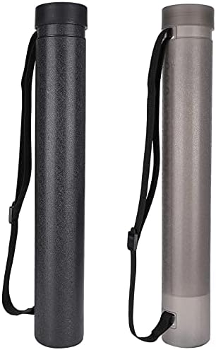 Buachois Painting Tube Plastic Circular Poster Documents Drawing Storage Tube Telescopic Matte Texture Waterproof Art Supplies With Carrying Strap(#2)