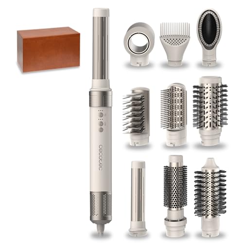 Cecotec Spazzola lisciante da viaggio InstantCare 400 Travel Brush, Rivestimento in ceramica, Temperatura massima 190º, Liscia senza togliere volume, Cavo 360º, Indicatori LED
