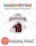 snowboard kids  Notebook Handwriting Practice Paper for Kids Kids 10th Birthday Boys Snowboard Kid Boarder 10 Year Old: 114 Pages, Weekly, PocketPlanner, Hourly, 8.5x11 inch, Daily Journal, Journal, Gym