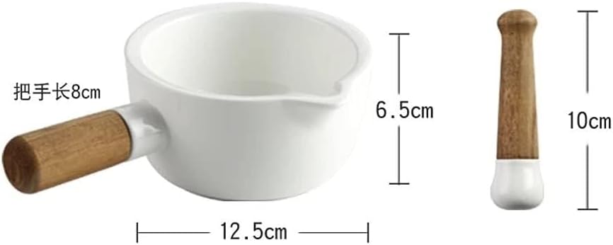 Crusher,White Manual Garlic Large Wood Grinder Ceramic Spice Mill Grinding Kitchen Tools