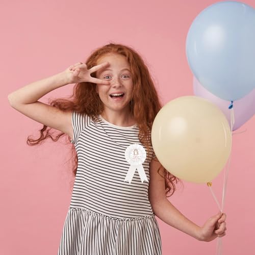 Happy 13th Birthday Tinplate Badge Pin, Official Teenager Birthday Button Pin, Rose Gold Crown Happy Birthday White Rosette Badge Pin for Girl, Brooch Buttons for Thirteen Birthday Party4