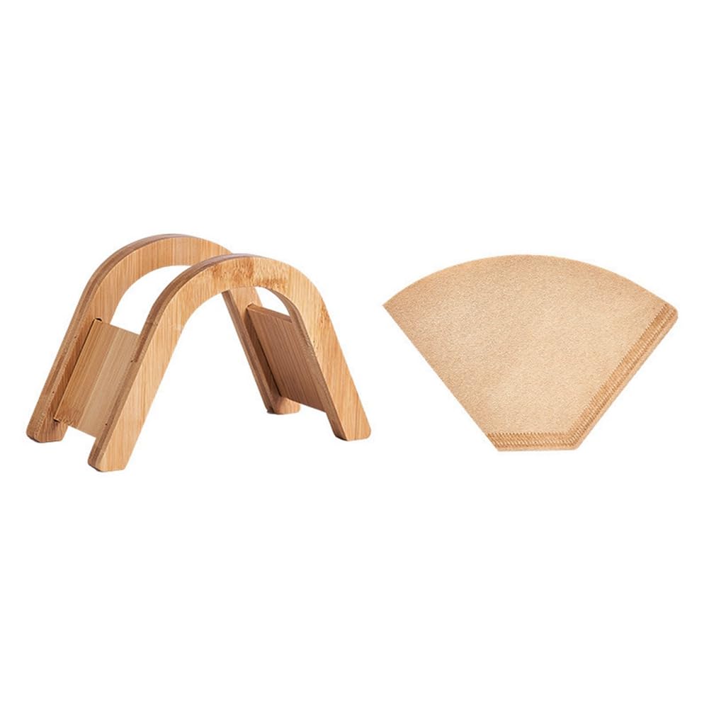 CTRLZS Hand Brewed Coffee Filter Paper Storage Rack Set Coffee Filter Paper Storage Box Solid Wood Filter Paper Storage Rack