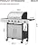 Aoxun 4-Burner Propane Grill with Side Burner, 49000 BTU Gas Grill, Stainless Grill with Cast Iron Grates & Side Tables for Backyard, Patio, Camping, Black and Silvery