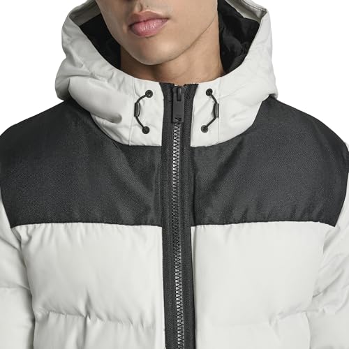 Image of DKNY Men's Mixed Media Quilted Puffer Jacket