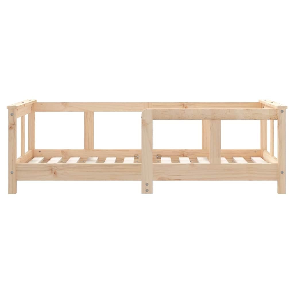 Kinderbett 70x140 cm Massivholz Kiefer mit Lattenrost stabiles Gitterbett für Babyzimmer und Kinderzimmer, geeignet als Juniorbett, umbaubar