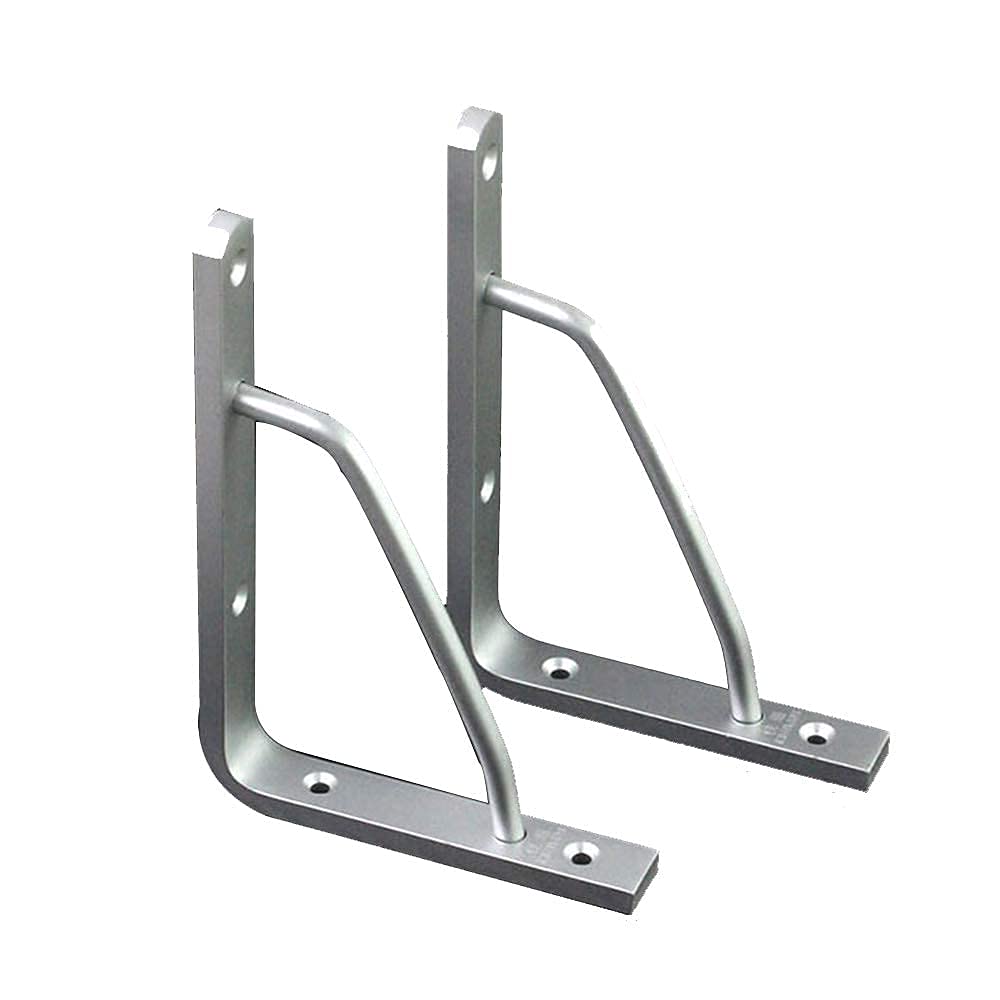 Soporte de estante de aleación de aluminio, soporte de soporte de encimera triangular de metal, 2 piezas, ahorro de espacio, soportes de estantes flotantes de almacenamiento de pared DIY para baño,