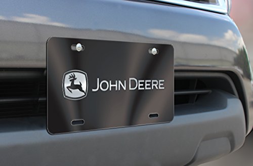 Chroma 002018 Black Acrylic 'John Deere' Inlay Tag License Plate - Thumbnail 2