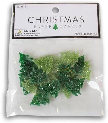 Christmas Mini Acrylic Trees Embellishment Cutouts - 20 Count, 5338876 image 3