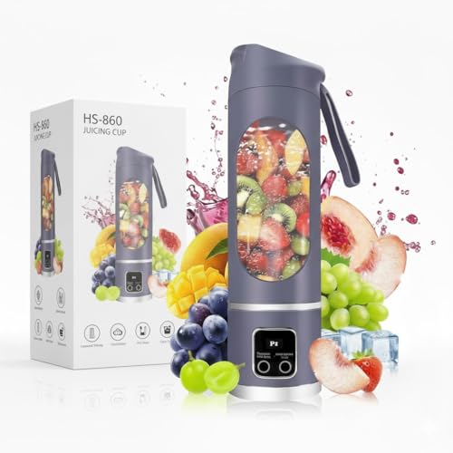 Image of Portable JuicerBlender Electric Juicers Fruit Mixers USB Rechargeable Smoothie Mini Blender Personal Juicer 10 Blades 3 Gears With 1300 Mah Rechargeable Battery-Smoothie Juicer (PURPLE)
