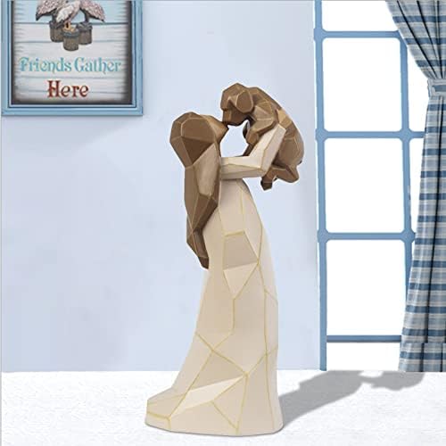 MrMrKura Angel Figurines of Friendship, Angel Dog Statue Resin Figurine Hand-Painted Sculpted Figure, 8H