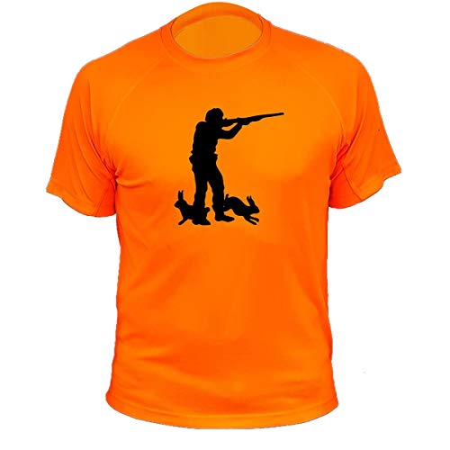 Tee Shirt Chasse, Chasseur & lièvre, Idée Cadeau (3XL,162, Orange) Cover