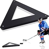 Deekin Hockey Passer Training Aid Hockey Passer Rebounder Heavy Duty Passing Trainer with Rubber Rebounder for Improves Puck Control Passing Shooting One-timers Works on and Off Ice (Triangle)
