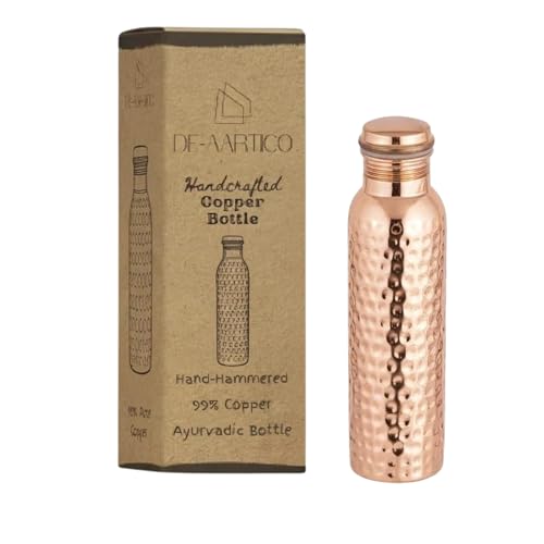 DE-AARTICO Copper Water Bottle - 34 Oz Extra Large -