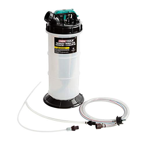 OEMTOOLS 24937 6 Quarts (1.5 Gallon) Pneumatic and Manual Fluid Extractor, Manual and Pneumatic Oil Extractor, Fluid Vacuum Extractor, Vacuum Evacuator