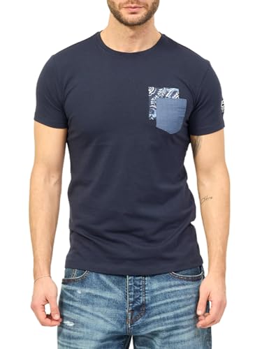 T-shirt bleu Yes-Zee T709 pour vos sorties estivales et weekends détente