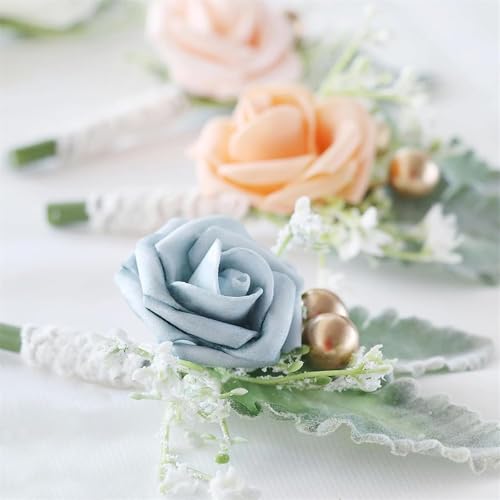 Set de 6 Boutonniere y Corsage para Boda miniatura 5