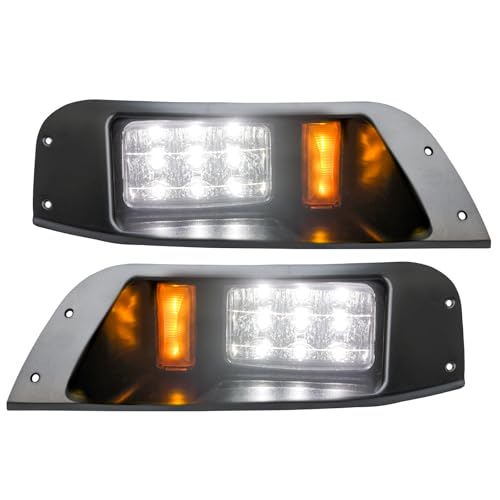 Orle Oko Golf Cart Head Light Compatible with EZGO TXT LED Light 1996-2013 Gas and Electric Passenger Driver Side Replace 12V Headlights Light Kit Assembly For EZGO TXT