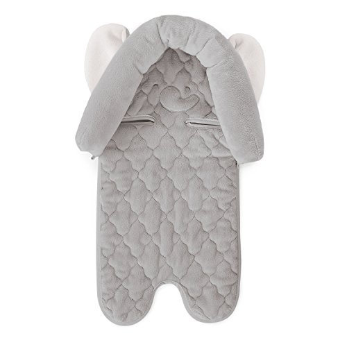 Image of Carter's Infant Head Support for Carseats, Animal Design Elephant, Grey/White