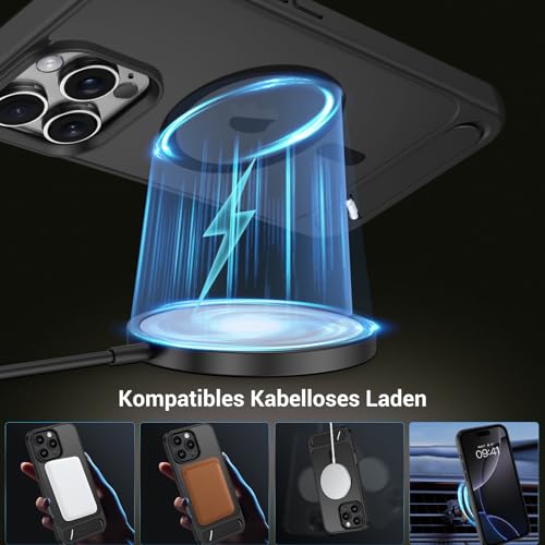 Coque iPhone 16 Pro translucide MagSafe avec support GaoBao rigide