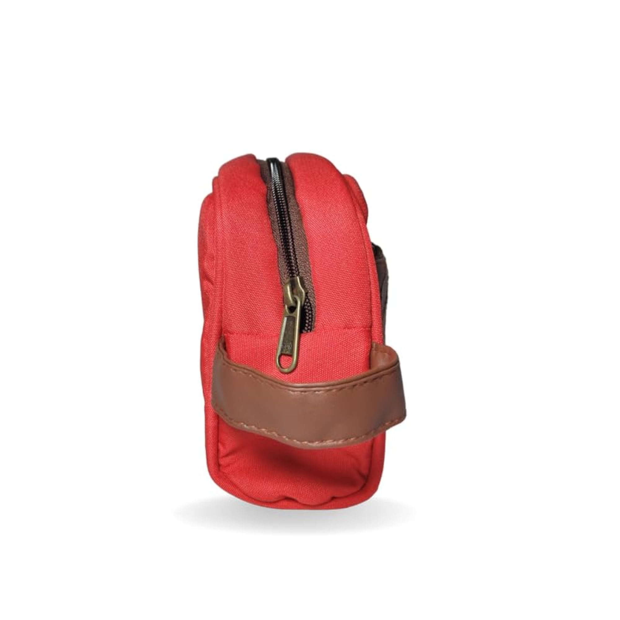 Multipurpose Faux Leather Detailing Pouch for Travel Red
