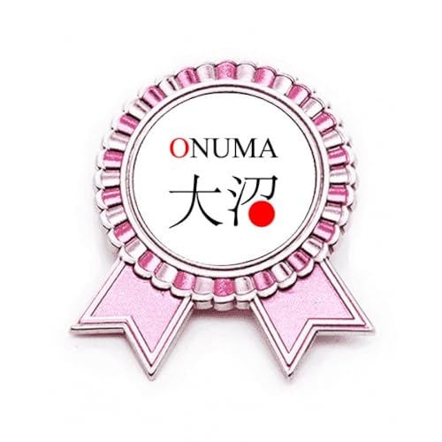 Broche drapeau du soleil rouge Onuma Rose en métal pour customiser un vêtement uni