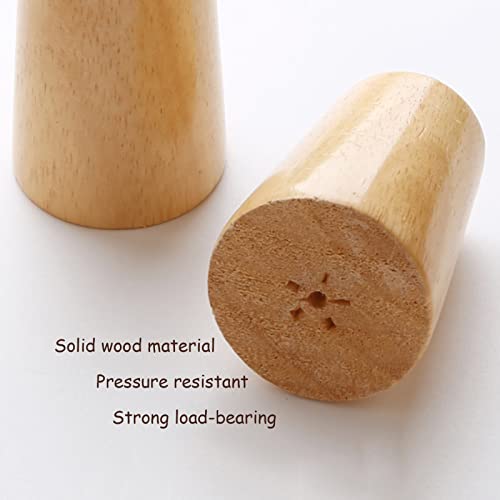 Patas de madera cónicas para mesas con placa de montaje robusta de bricolaje 5