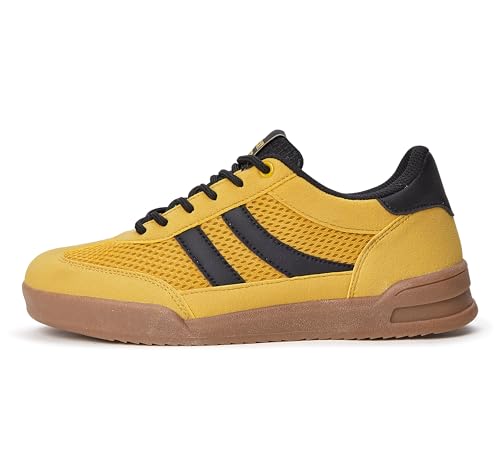 LUCKY STEP Women's Retro Fashion Sneakers Classic Mesh Gum Sole Tennis Footwear Casual Running Trainer Skate Walking Shoes