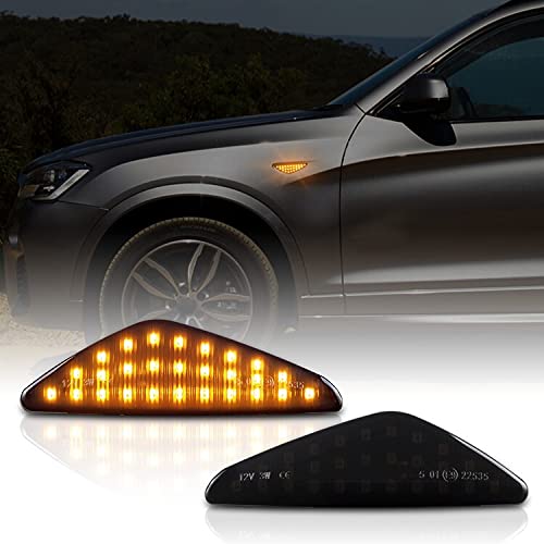 Clignotants latéraux à LED pour BMW X3 F25 | X5 E70 | X6 E71, E72 | Noir Cover