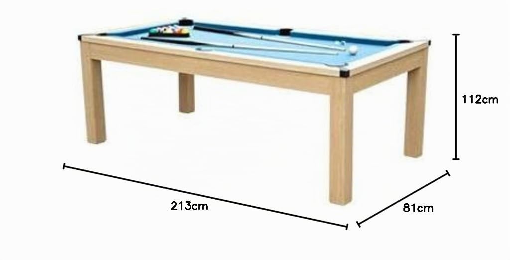 Vente-unique - Table Transformable - Billard & Ping-Pong Balthazar - 213 * 112 * 81.5cm - Bleu