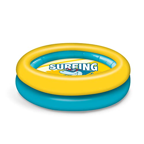 Mondo Toys - SURFING SHARK | 2 Rings Pool - aufblasbares Baby-Pool - 2 Ringe - Durchmesser 100 cm - +10 Monate - 16923