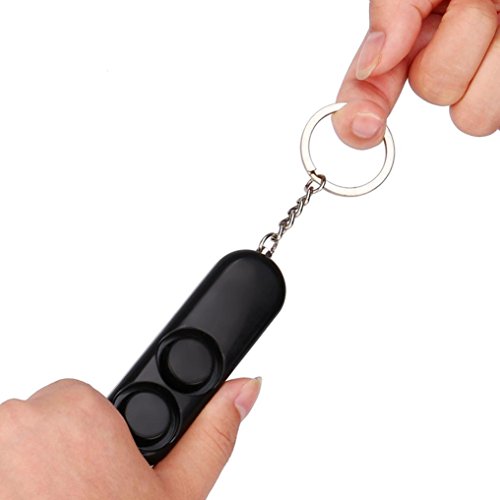 Creazy Anti-rape Device Alarm Loud Alert Attack Panic Safety Personal Security Keychain (black)