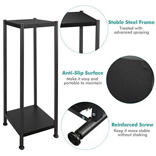 Adebola Tall Plant Stand Indoor, Metal Plant Stand Holder For Indoor Plants, 32 Inch Two Tier Modern Corner Flower Pots Planter Stand For Living Room Balcony #TOP2